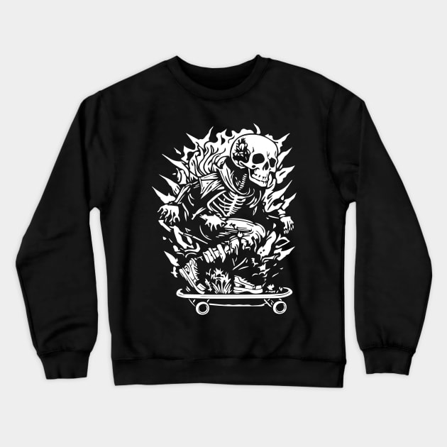 Skeleton skater Crewneck Sweatshirt by lkn